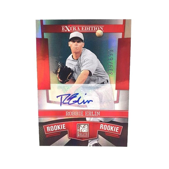 Robbie Erlin # 153 Autograph Baseball 2010 Donruss Elite Extra Edition 339/699 - Picture 1 of 3